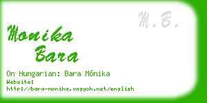monika bara business card